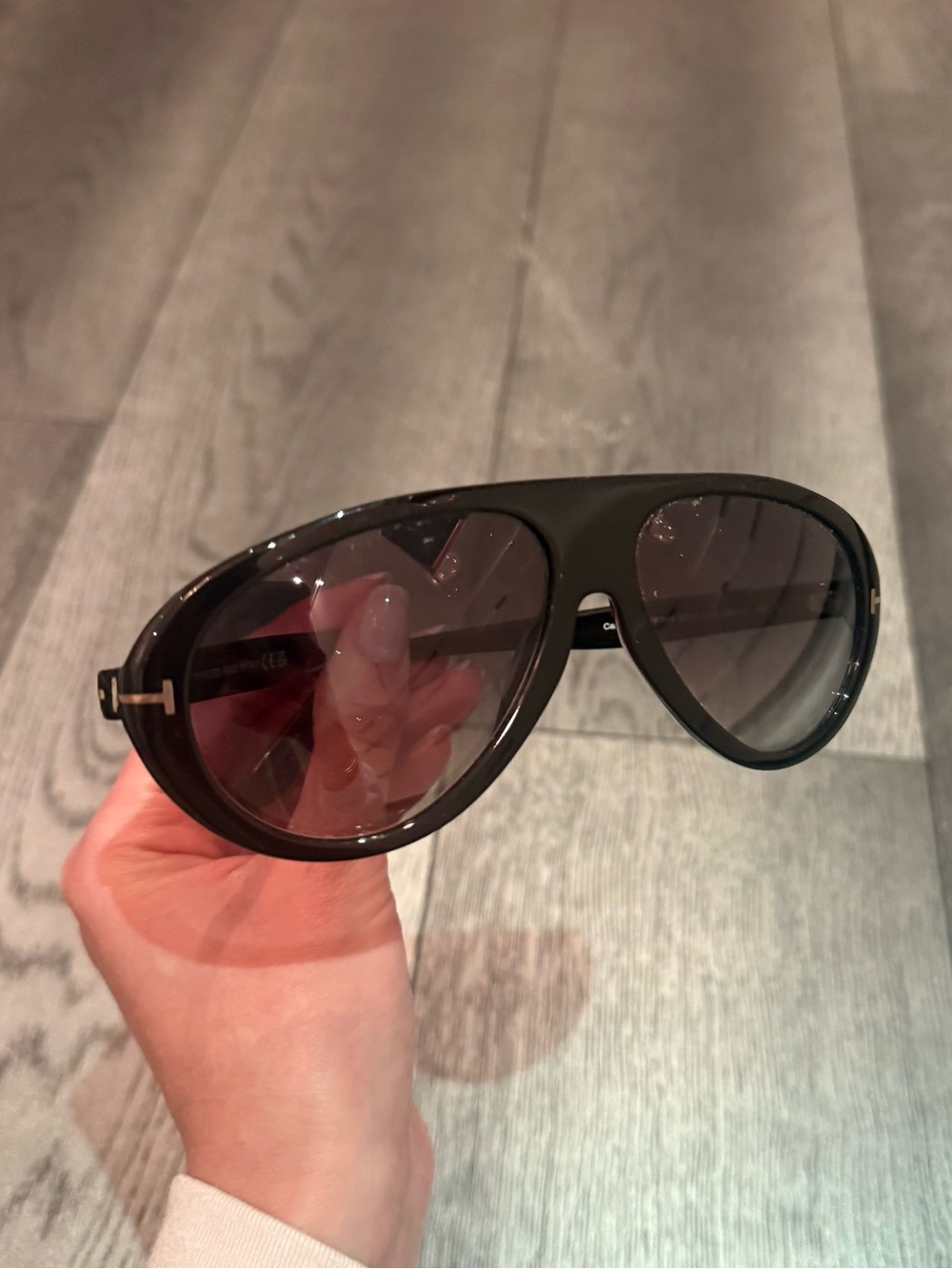 Tom Ford Black Aviator Sunglasses